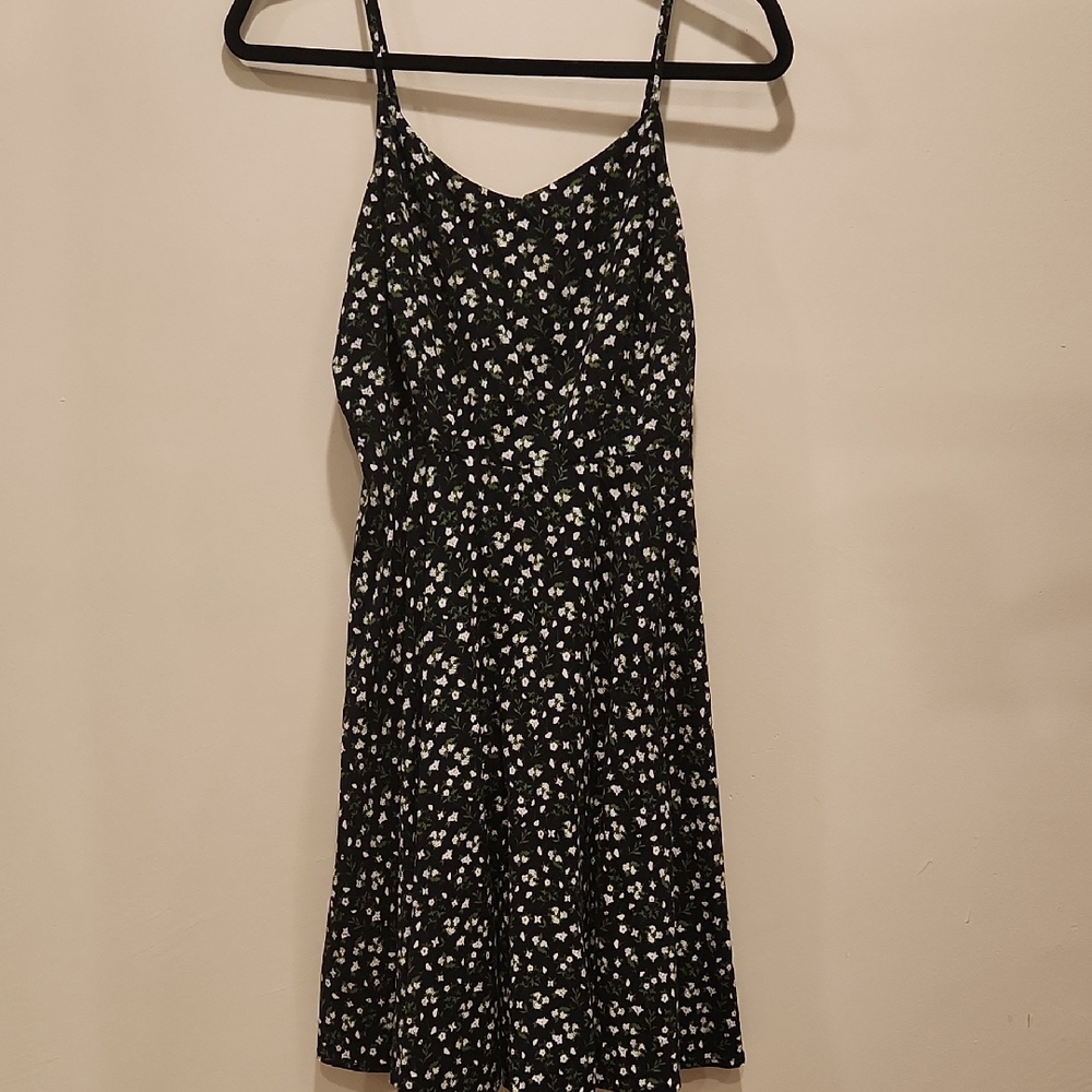 Old Navy Black Floral Mini Sundress